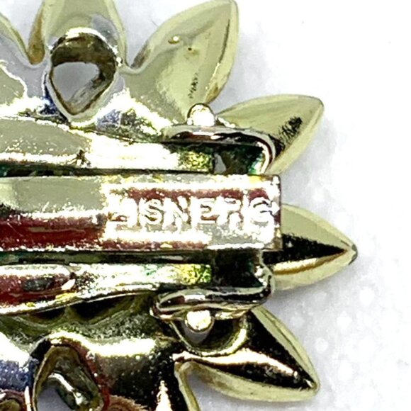 VINTAGE SIGNED LISNER 1950's MCM AB Starburst Earrings - Picture 4 of 5